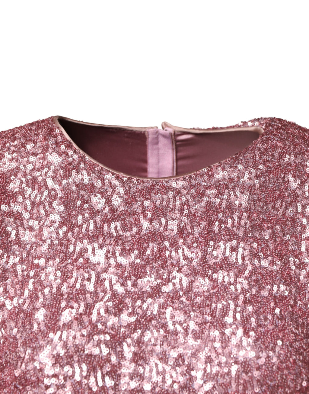 Robe longue sirène Dolce & Gabbana rose à sequins brillants, élégante et scintillante, pour une occasion spéciale.