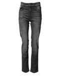 Jean skinny en denim gris à taille haute de Dolce & Gabbana, coupe ajustée en coton, visible sur l'image.