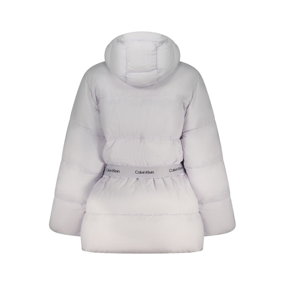 Veste en nylon pour femme Calvin Klein Viola, coupe élégante, couleur noire, avec fermeture éclair et col montant.