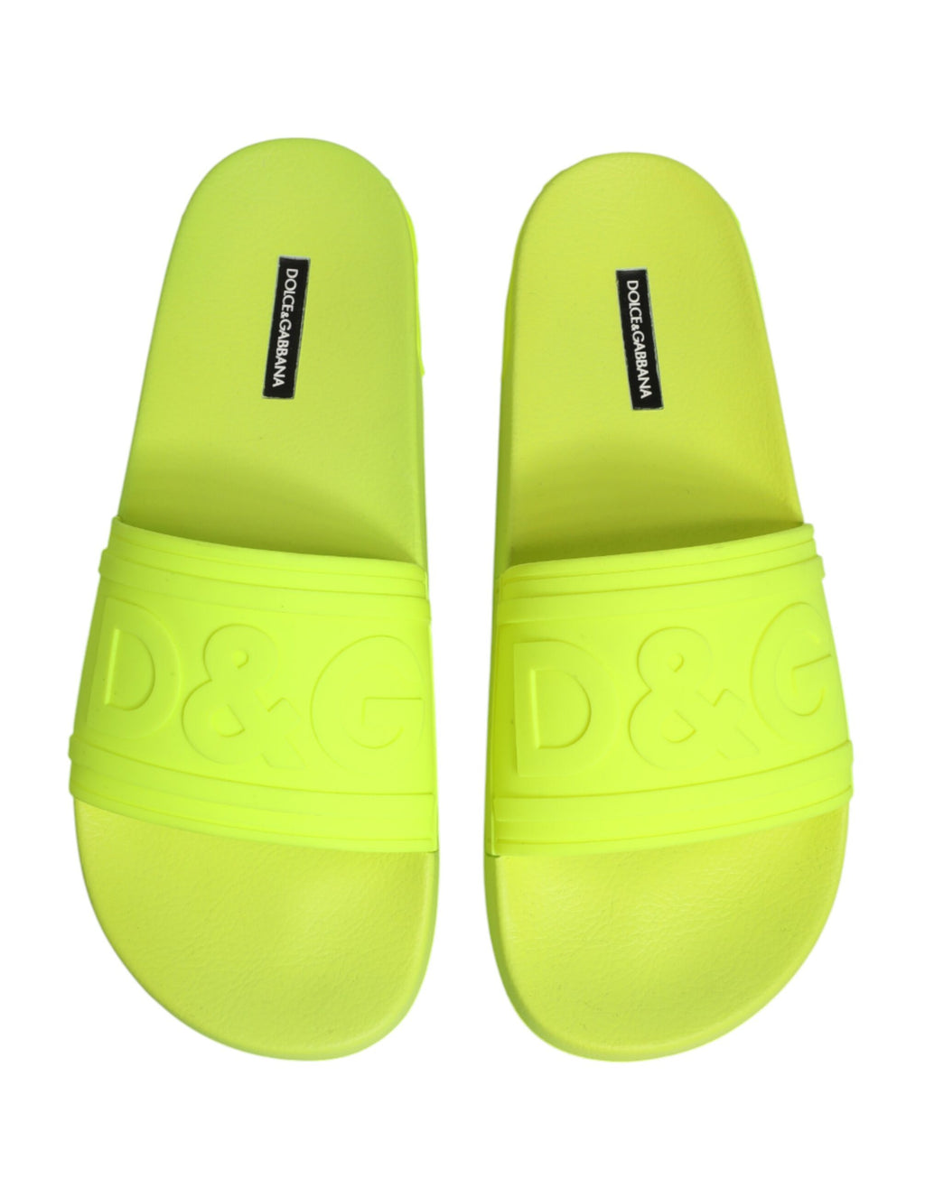 Sandales en caoutchouc vert Dolce & Gabbana pour plage, chaussures de plage élégantes et confortables.