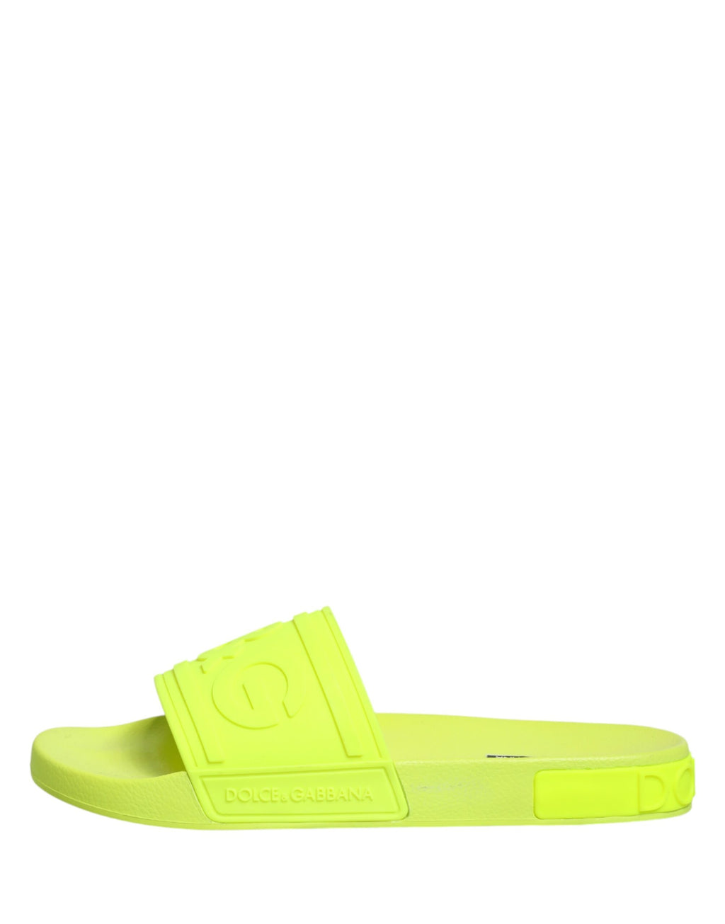 Sandales de plage en caoutchouc vert Dolce & Gabbana, chaussures confortables pour l'été et la détente.