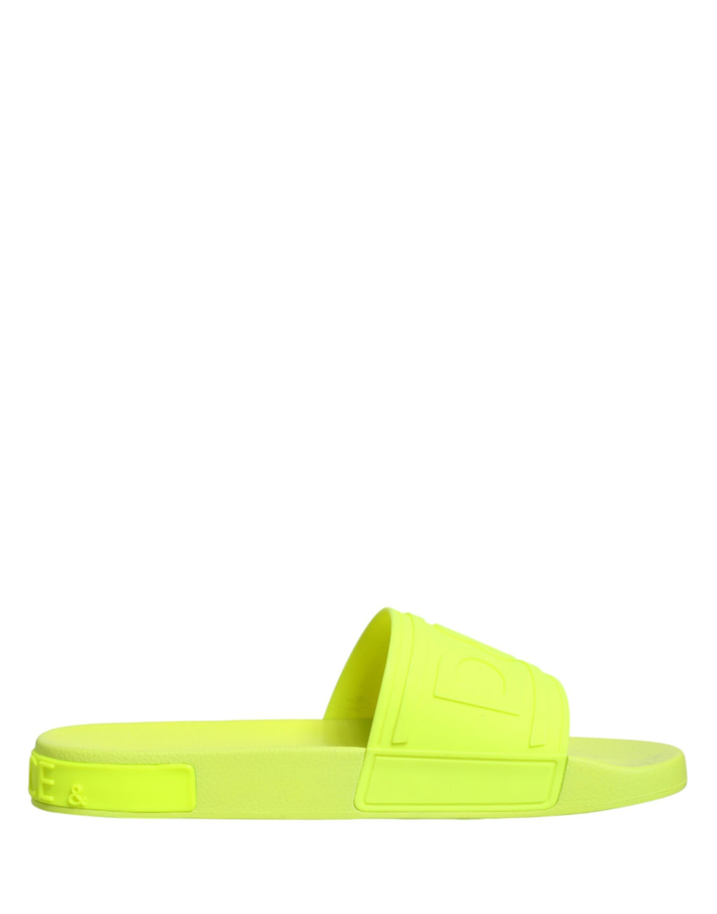 Sandales en caoutchouc vert Dolce & Gabbana pour la plage, chaussures de bain confortables et élégantes.