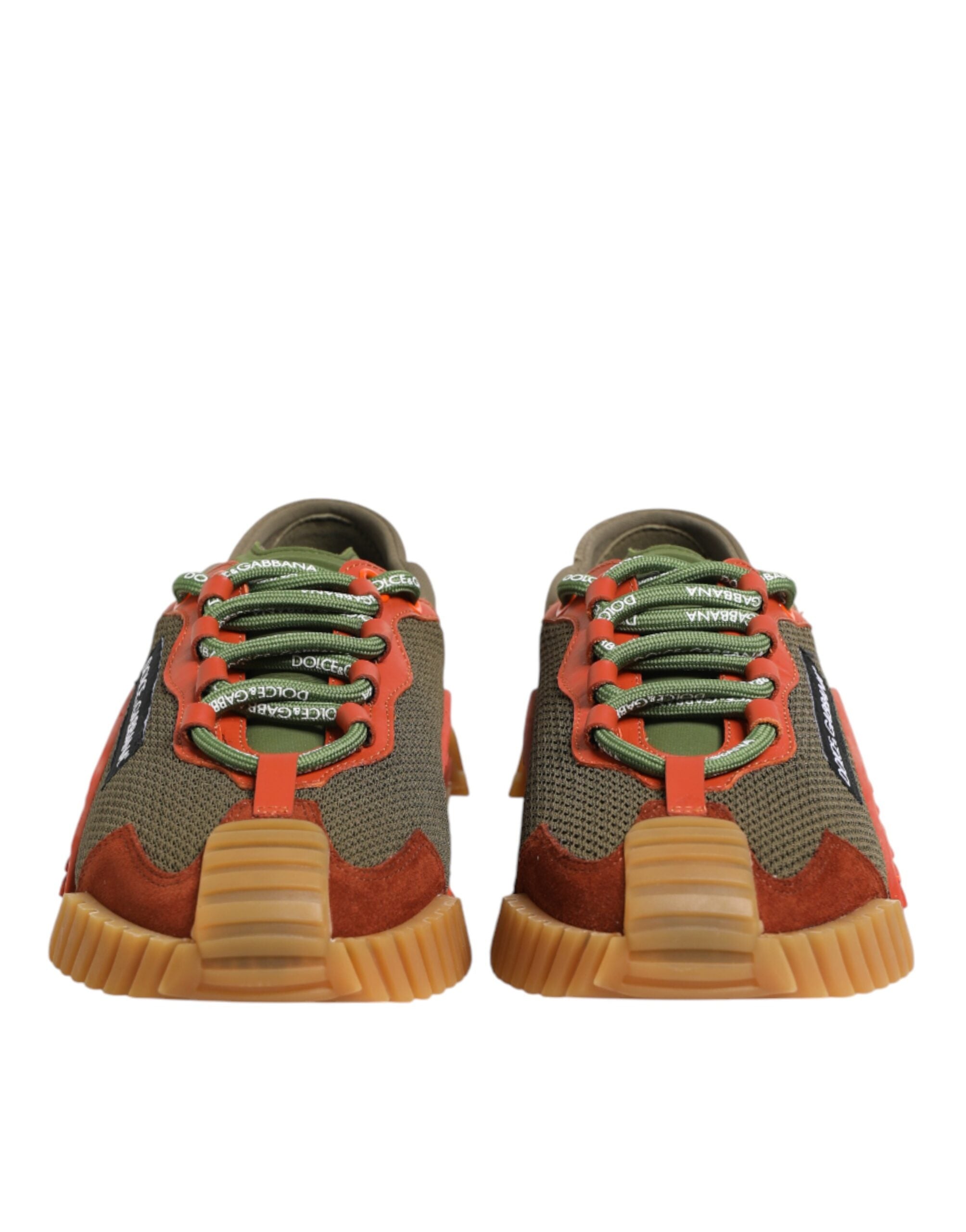 Chaussures sneakers basses Dolce & Gabbana NS1 en dentelle multicolore, lacets, style décontracté et tendance.