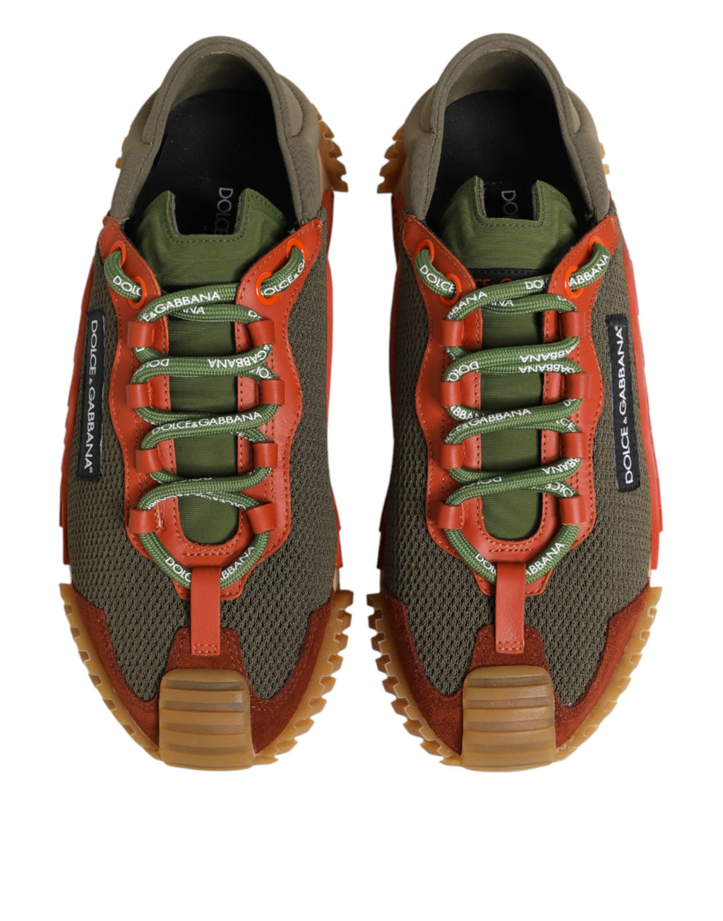 Chaussures sneakers basses Dolce & Gabbana Multicolores en dentelle à lacets, style décontracté et élégant.