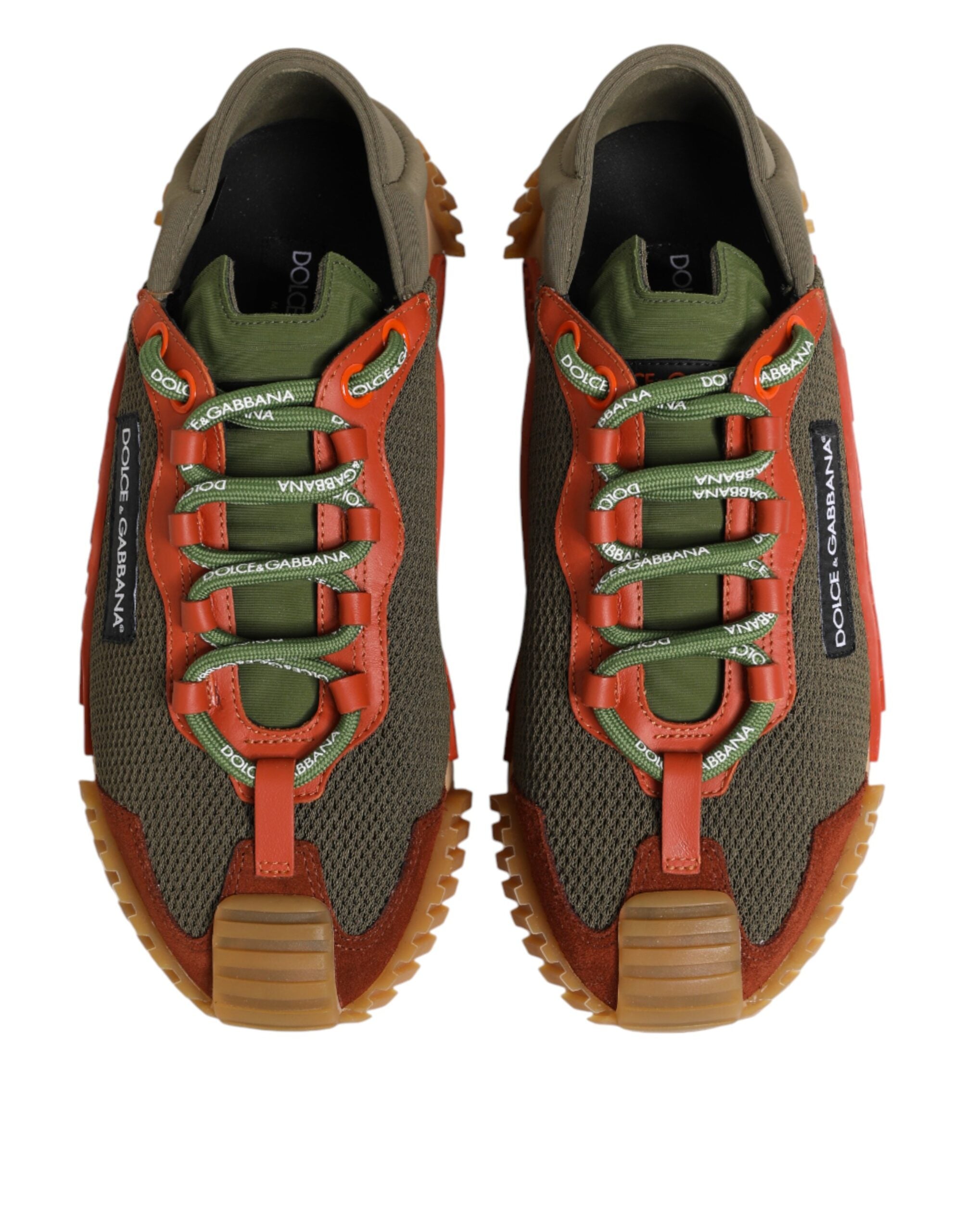 Chaussures sneakers basses Dolce & Gabbana Multicolores en dentelle à lacets, style décontracté et élégant.