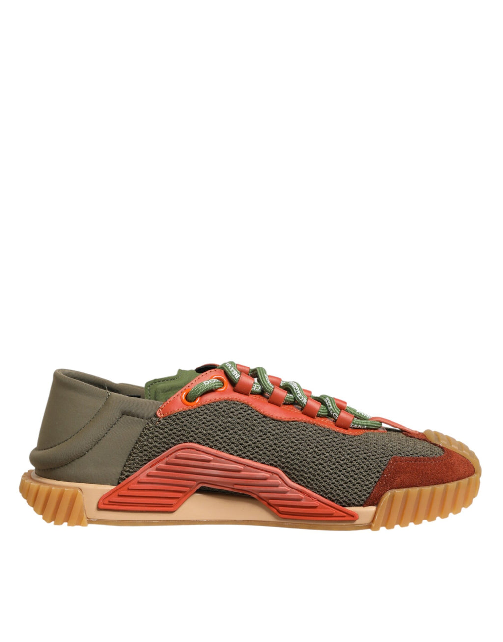 Chaussures sneakers basses Dolce & Gabbana multicolores en dentelle et laçage, style décontracté et élégant.