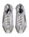 Chaussures basses blanches Dolce & Gabbana NS1 pour hommes en dentelle, chaussures de sport élégantes et confortables.