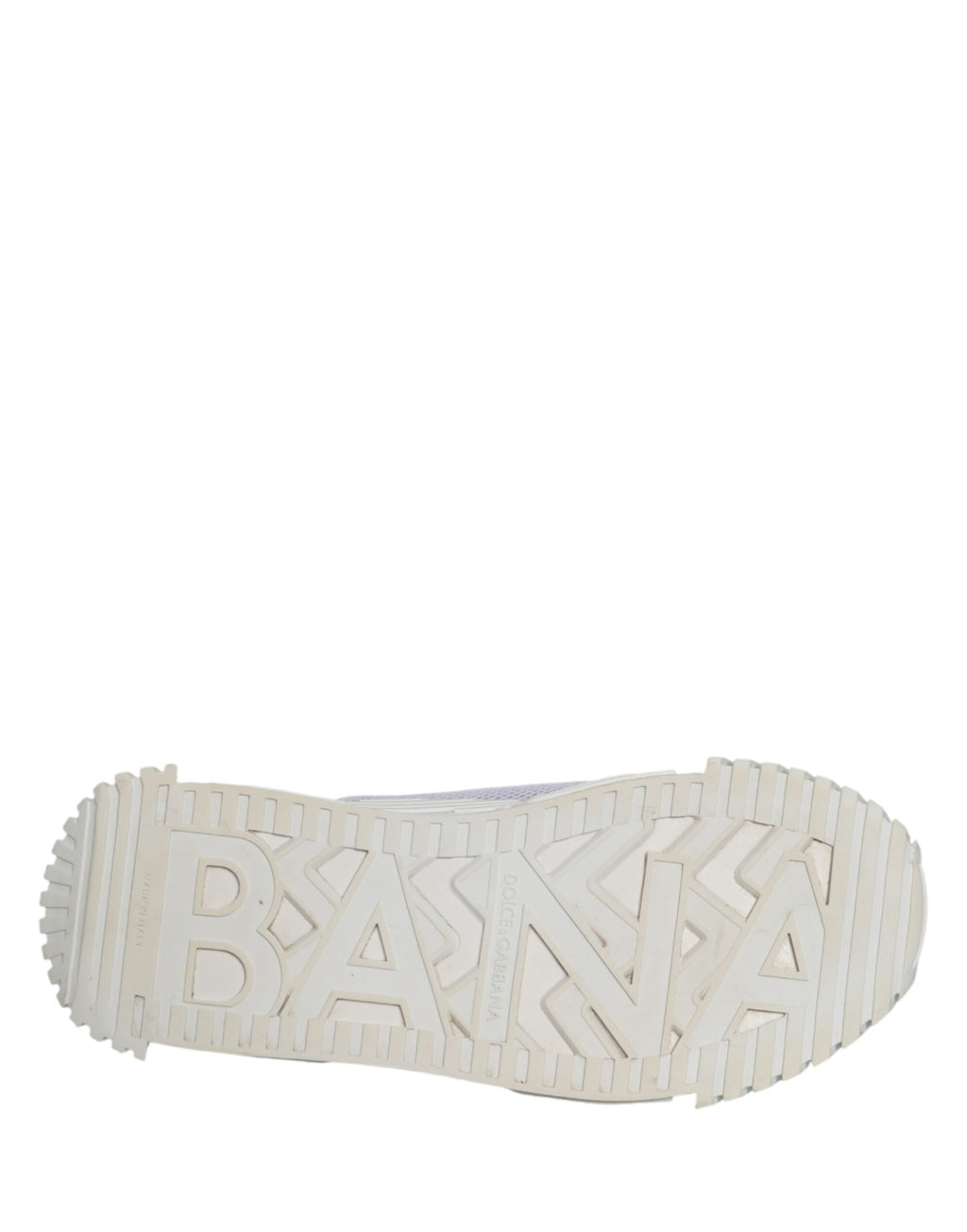Chaussures hommes Dolce & Gabbana NS1 sneakers basses blanches en dentelle avec laçage, vue de face