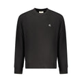 Sweatshirt homme en coton noir de la marque Calvin Klein, coupe décontractée et logo discret sur la poitrine.