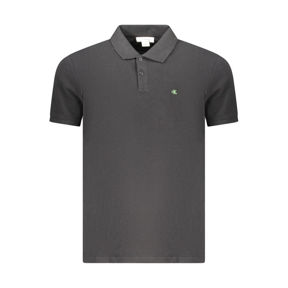 Calvin Klein Schwarzes Baumwoll-Polo für Herren