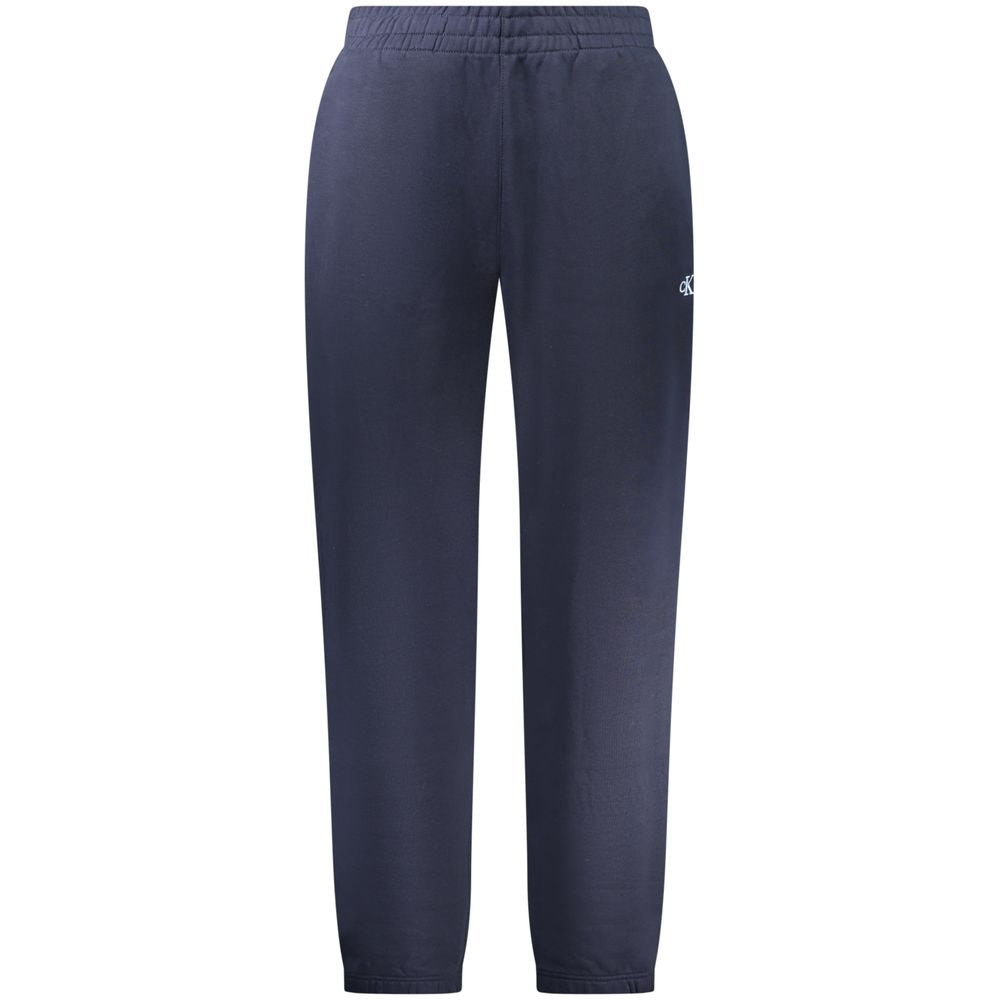 Pantalon de sport en coton pour homme de la marque Calvin Klein Blu, coupe décontractée, couleur bleue.