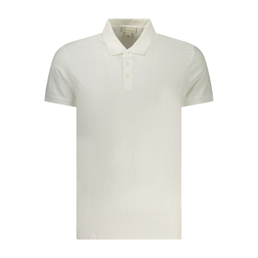 Calvin Klein Bianco Cotton Herren Polohemd