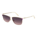 Lunettes de soleil Guess en métal blanc avec monture tendance et verres foncés, style moderne et élégant.