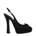 Dolce & Gabbana Schwarze Satin Pumps mit hohen Absätzen
