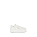 Chaussures Prada Bos Taurus en cuir de veau blanc avec plateforme, sneakers élégantes et modernes.