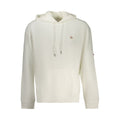 Sweat-shirt blanc en coton pour homme de la marque Calvin Klein, vue de face avec logo discret sur la poitrine.