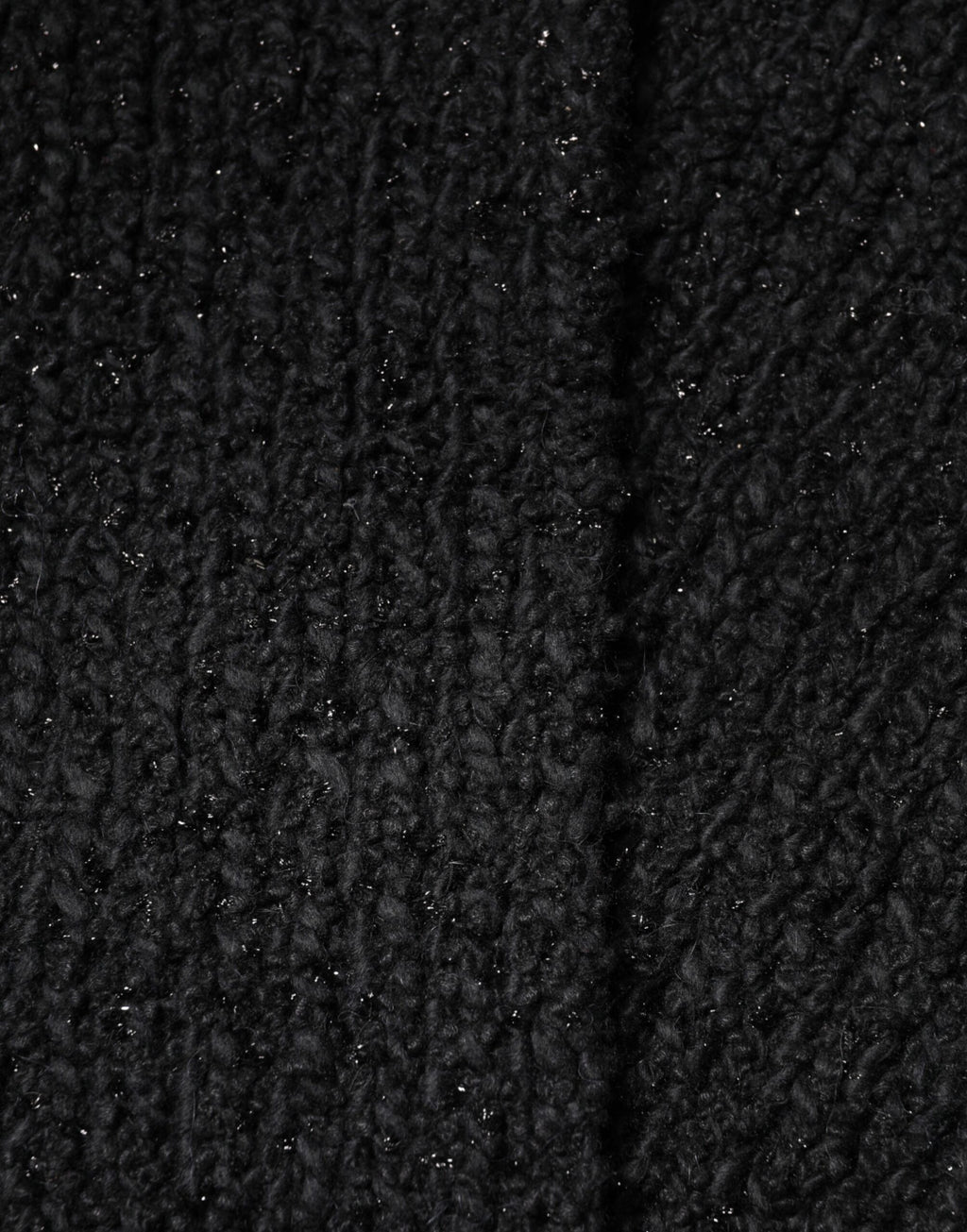 Dolce & Gabbana Black Cashmere Knit Shawl Fringes Scarf