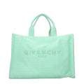 Sac à main Givenchy en tissu vert, avec poignées et détails élégants, visible dans l'image.