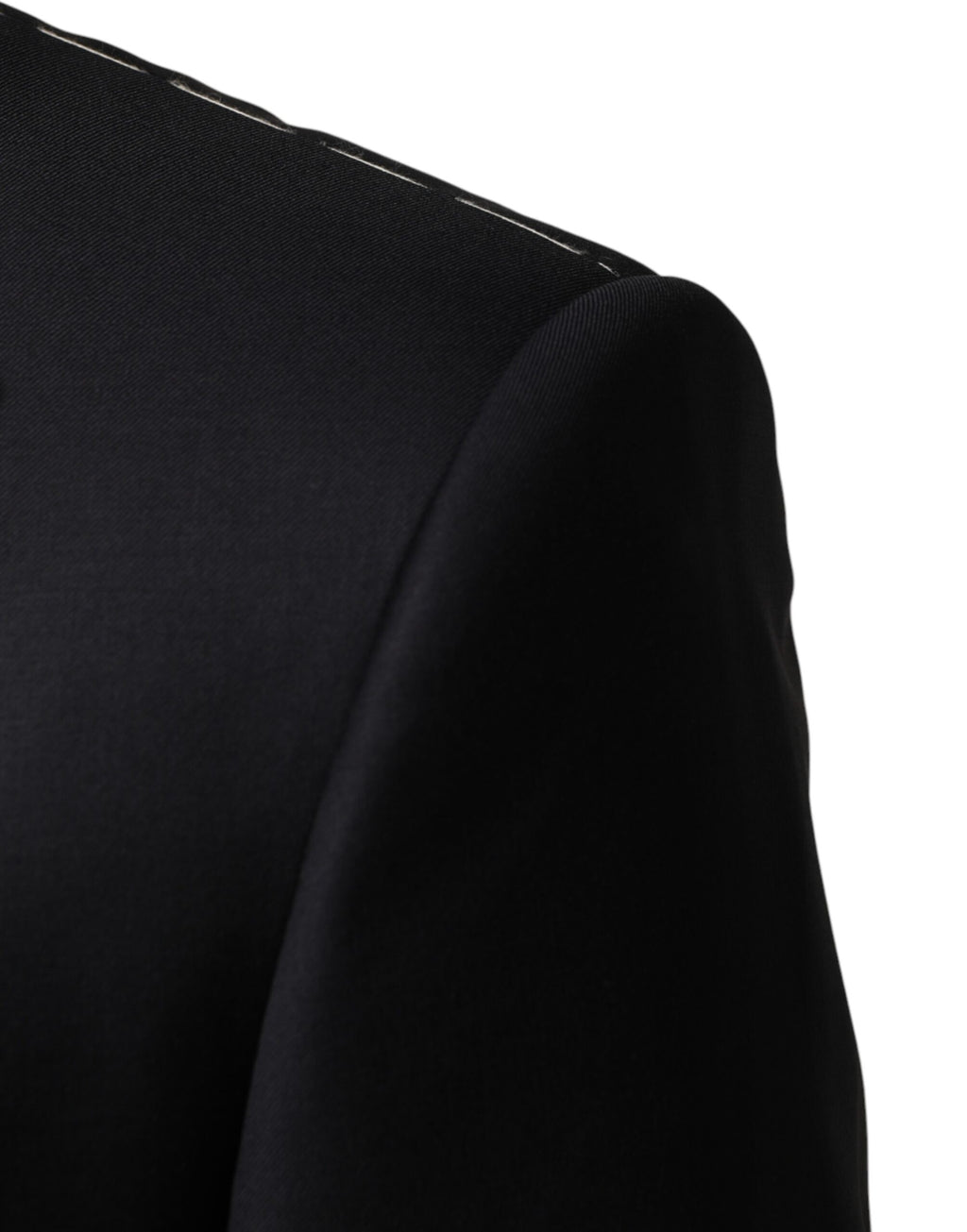 Costume trois pièces pour homme Dolce & Gabbana en laine bleue, veste à double boutonnage et pantalon assorti.