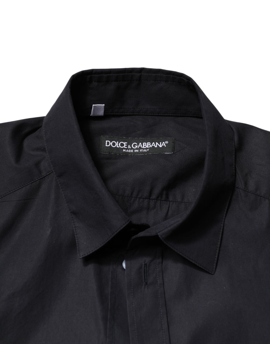 Chemise longue en coton noir de Dolce & Gabbana pour femme, robe formelle à manches longues et style élégant