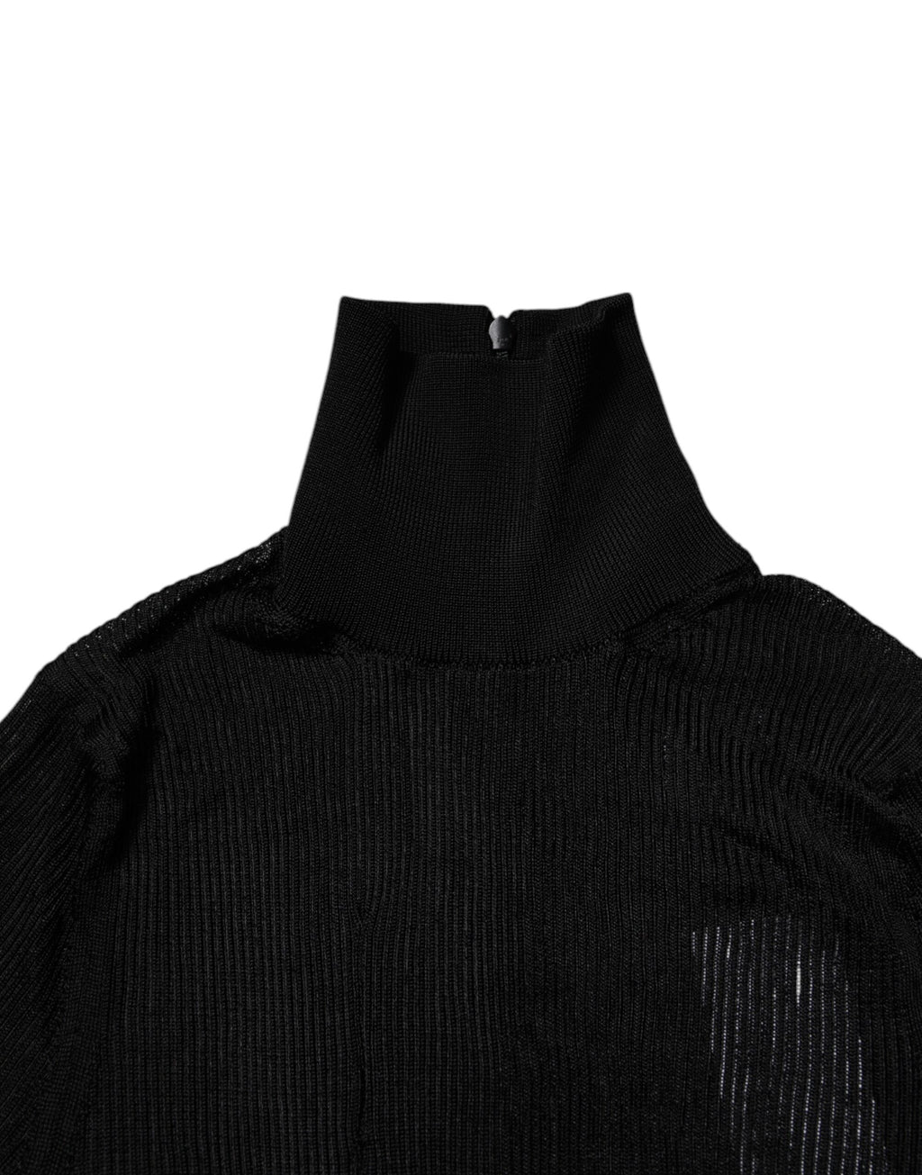 Pull à col roulé noir en viscose de Dolce & Gabbana, vêtement élégant et confortable pour femme.
