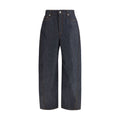Jean en denim bleu Givenchy en coton, coupe classique avec détails de couture visibles.