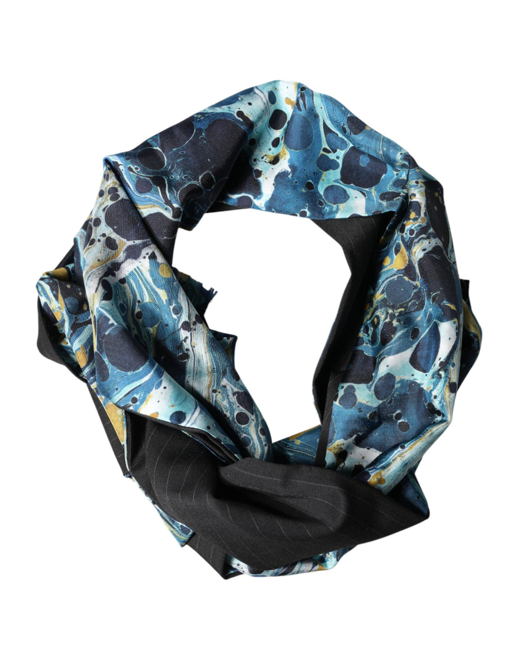 Dolce & Gabbana Multicolor Marble Neck Wrap Foulard Scarf