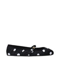 Chaussures ballerines en tissu noir de Dolce & Gabbana, élégantes et confortables, vues de face.