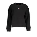 Sweatshirt pour homme Tommy Hilfiger en coton noir, décontracté avec logo Tommy Hilfiger visible sur la poitrine.