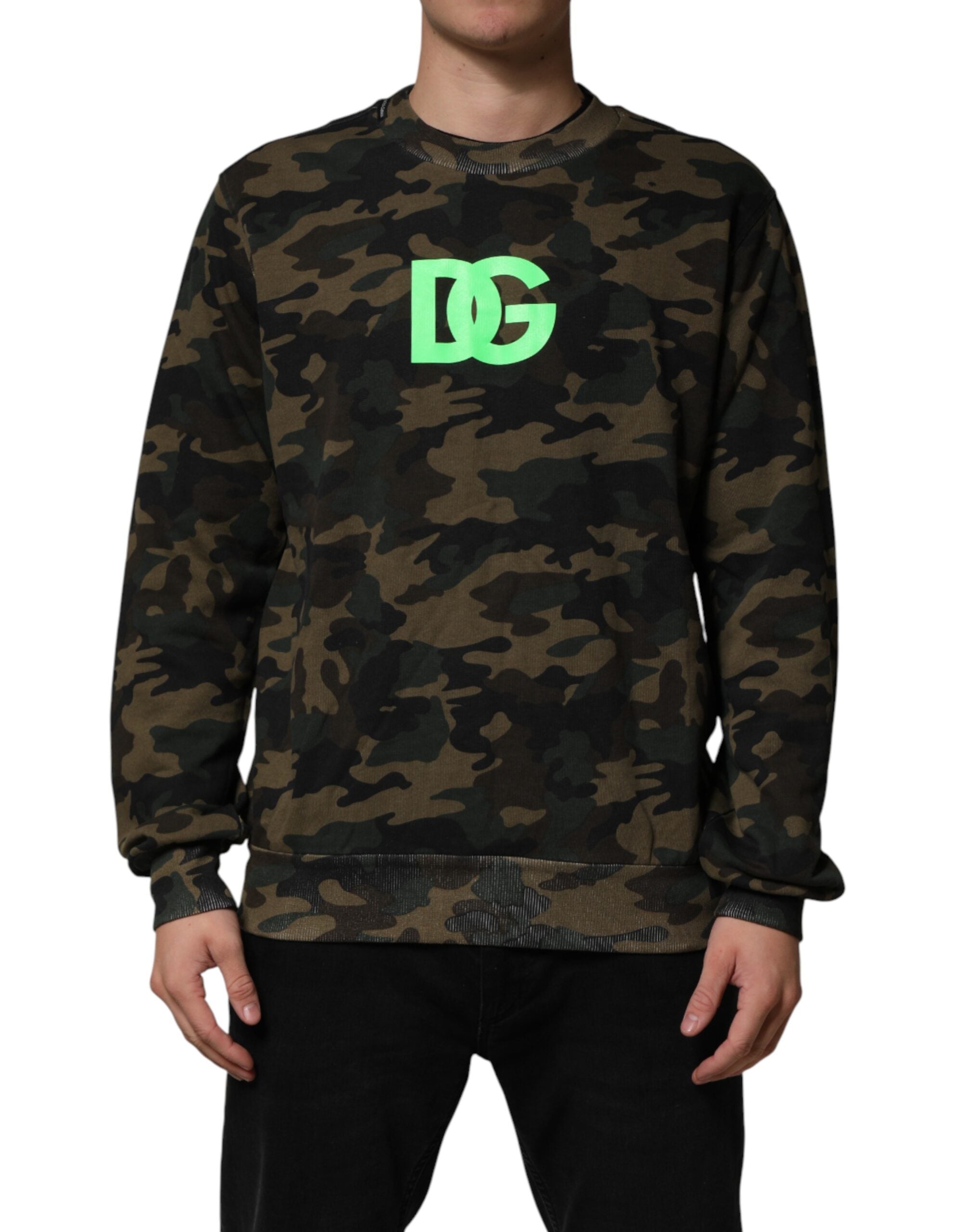 Dolce & Gabbana Herren-Sweatshirt mit Tarnmuster, mehrfarbig