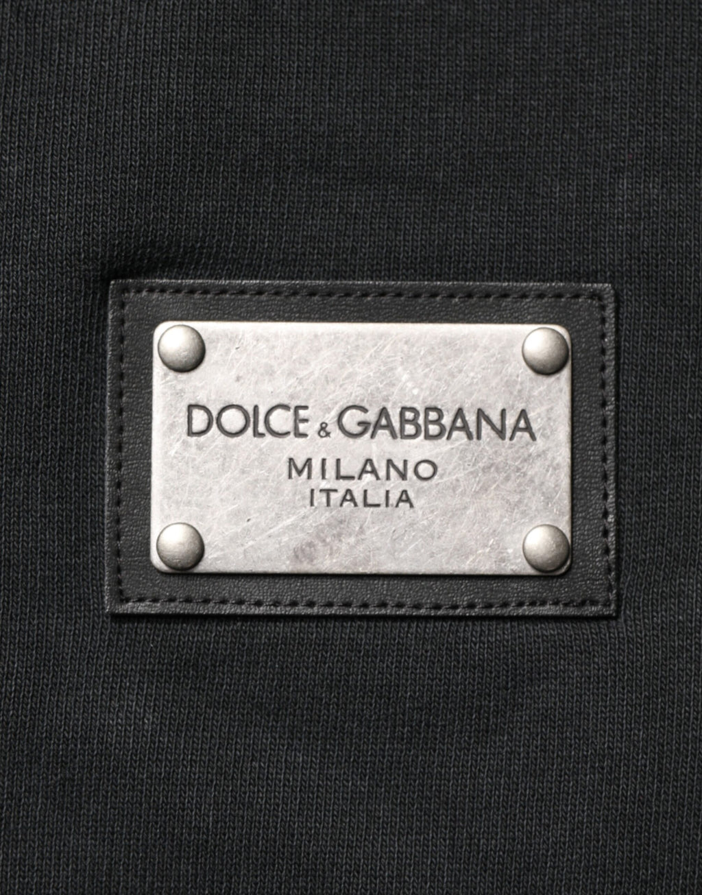 Sweat à capuche homme Dolce & Gabbana noir avec fermeture éclair complète et logo sur la poitrine, en coton doux.