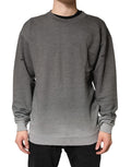 Sweatshirt homme Dolce & Gabbana gris en coton avec col rond, style décontracté et confortable.