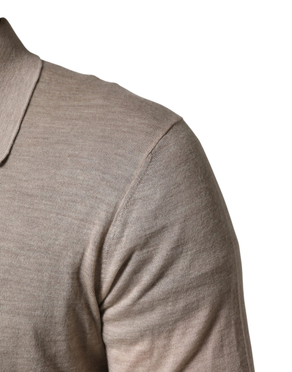 Pull-over Dolce & Gabbana en cachemire beige avec col, sweater élégant pour homme.