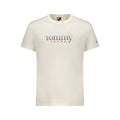 T-shirt blanc en coton pour homme de la marque Tommy Hilfiger, coupe classique et logo discret sur la poitrine.