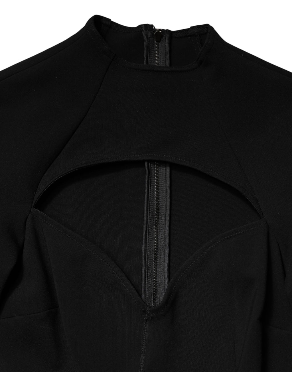 Robe midi moulante noire en viscose de Dolce & Gabbana, silhouette élégante et tissu fluide pour une allure sophistiquée.