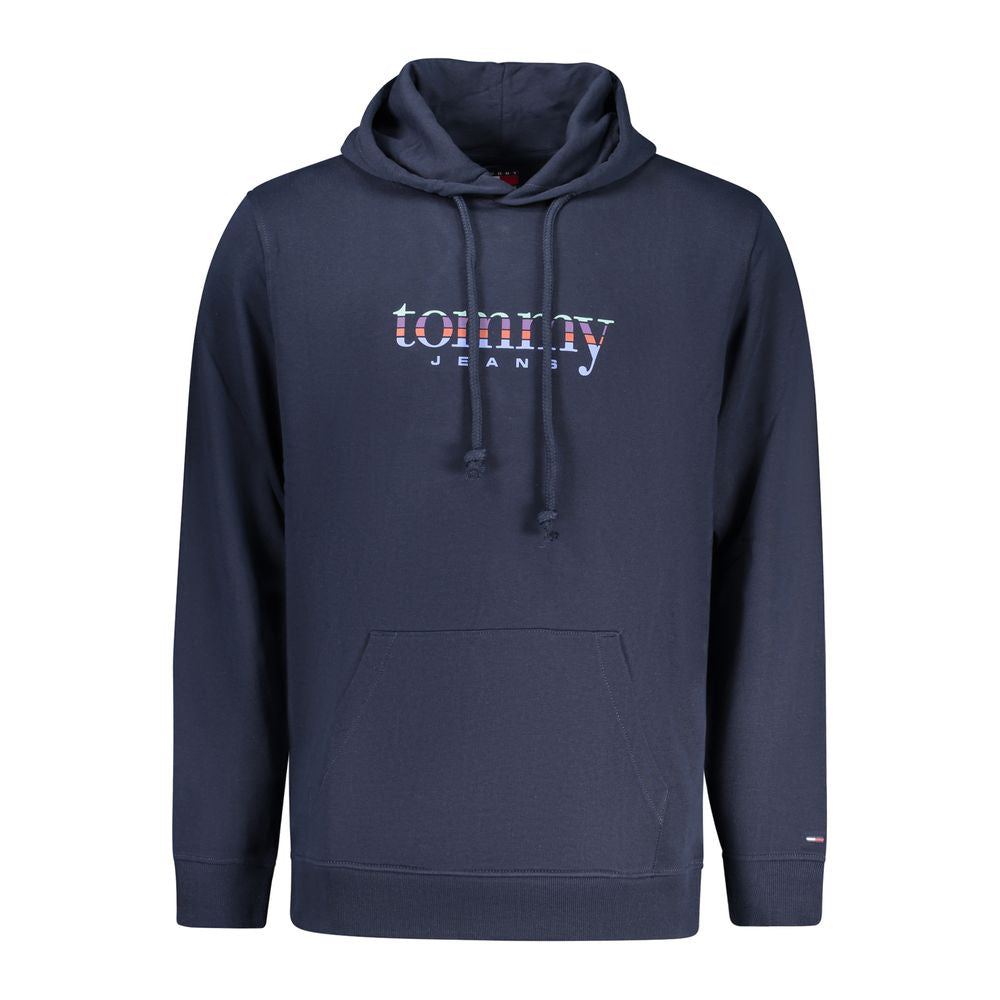 Sweat à capuche en coton bleu pour homme de Tommy Hilfiger, avec logo discret sur la poitrine.