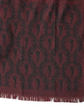 Dolce & Gabbana Maroon Patterned Silk Wrap Foulard Men 133cm x 22cm Scarf