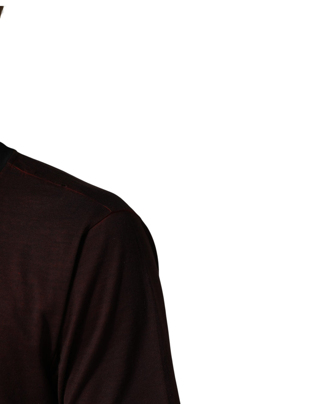 T-shirt homme en coton bordeaux Dolce & Gabbana avec logo DG et motif couronne, col rond, style décontracté.