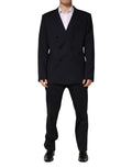 Costume homme Dolce & Gabbana Bleu MARTINI à double boutonnage, ensemble en deux pièces élégantes et sophistiquées.