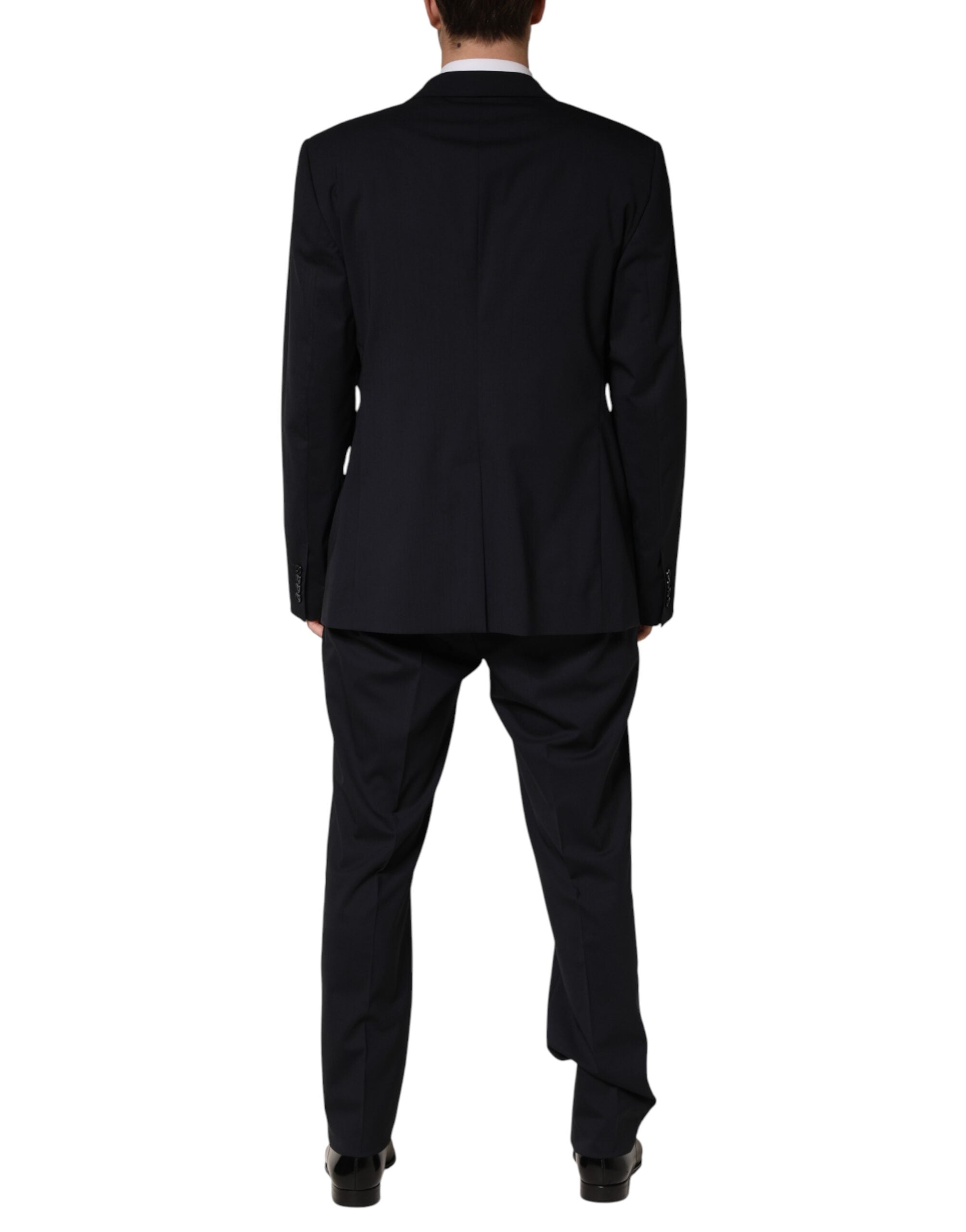 Costume deux pièces Dolce & Gabbana Blue MARTINI à double boutonnage, élégant avec veste et pantalon assortis.