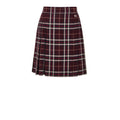 Jupe courte en laine bordeaux Dolce & Gabbana, coupe mini élégante, portée avec style et sophistication.