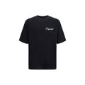 T-shirt en coton noir de la marque Dsquared², coupe classique et logo discret visible sur le devant.