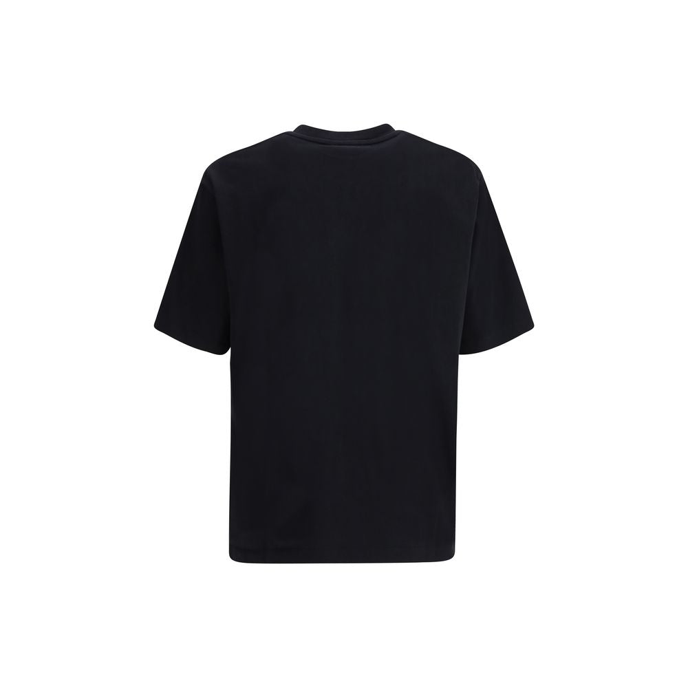 T-shirt en coton noir de la marque Dsquared², coupe classique et logo visible sur le devant.