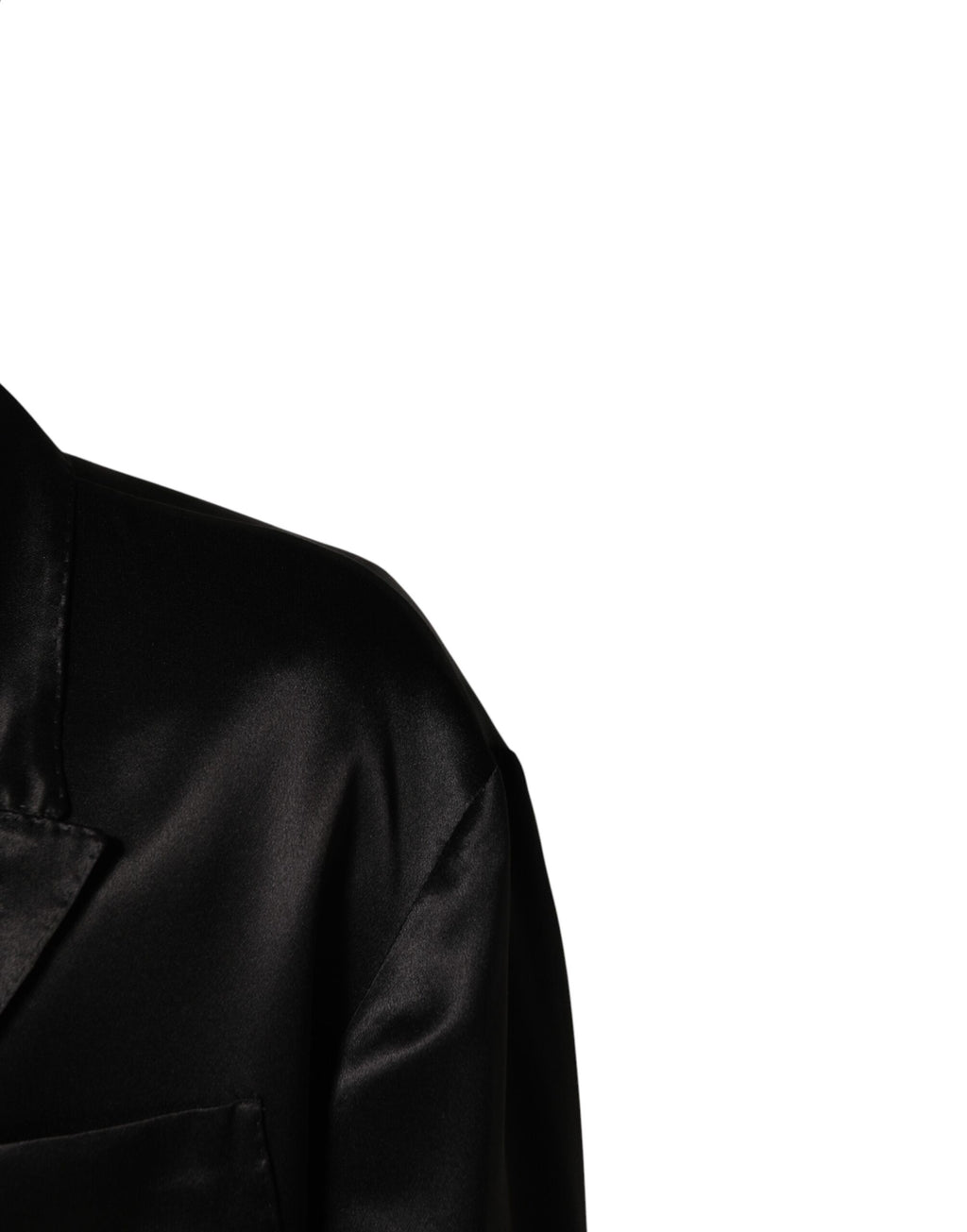 Veste blazer noire en soie Dolce & Gabbana à double boutonnage, style élégant et sophistiqué pour femme.