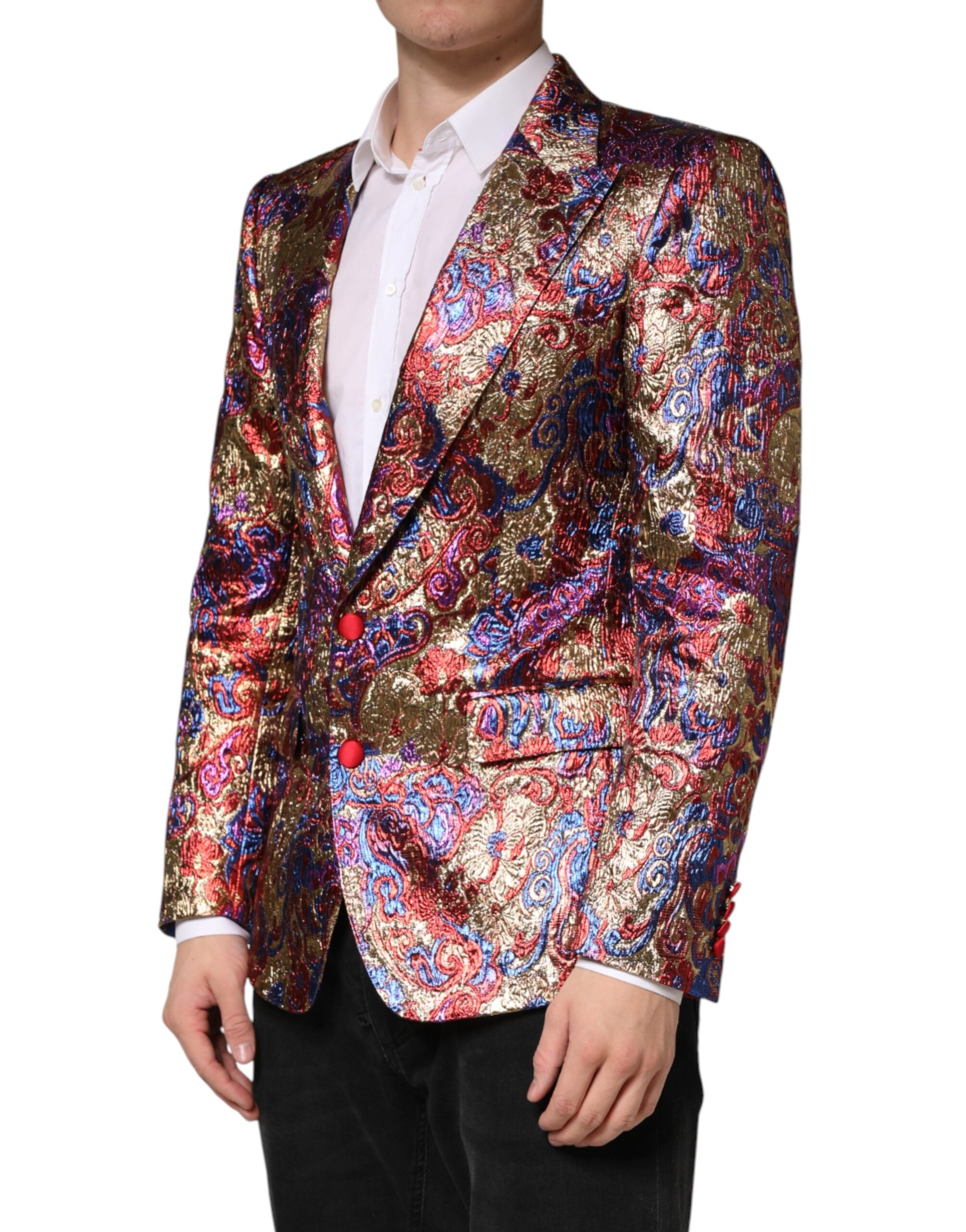 Dolce & Gabbana Mehrfarbiger Jacquard Einreihiger Blazer