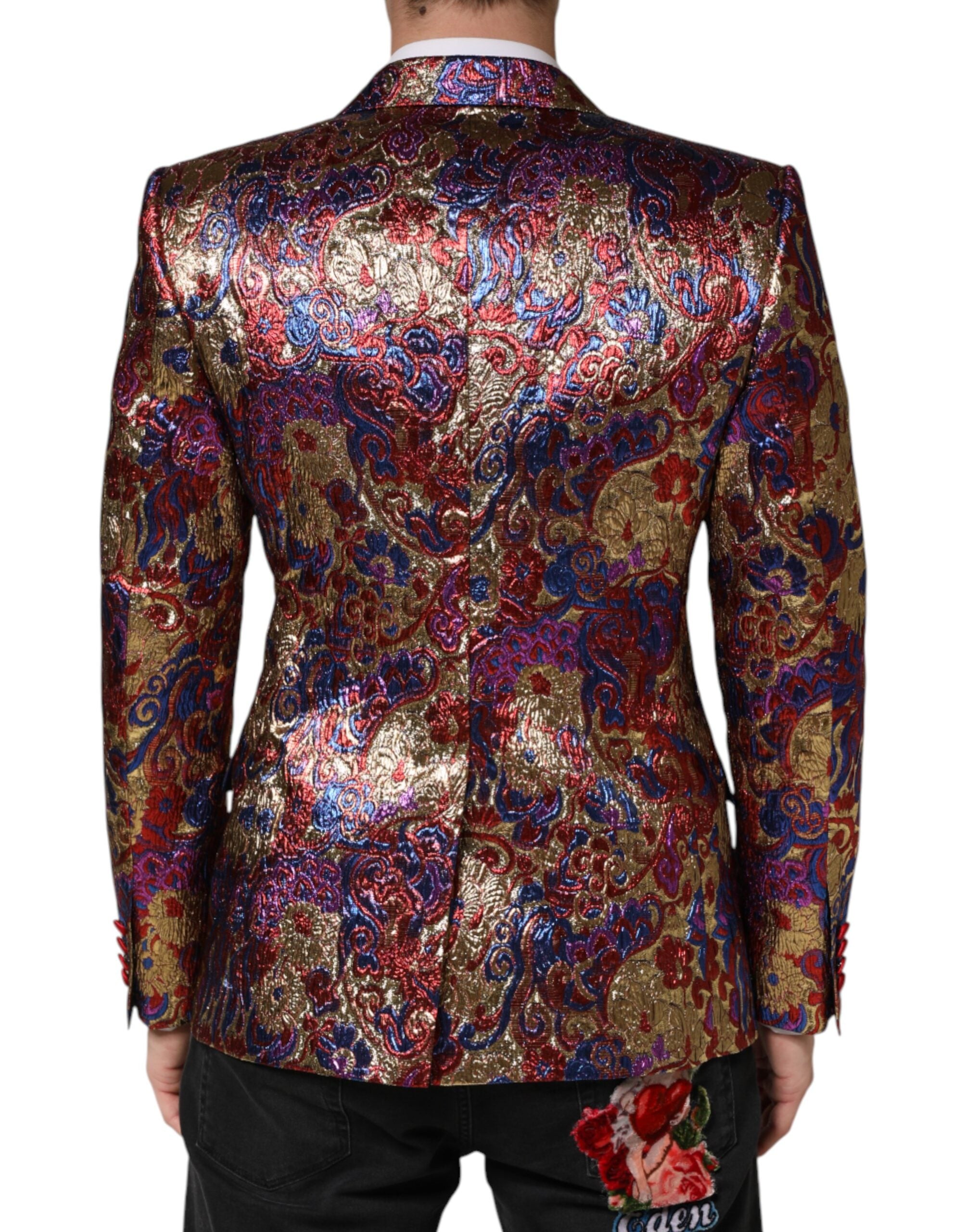 Dolce & Gabbana Mehrfarbiger Jacquard Einreihiger Blazer