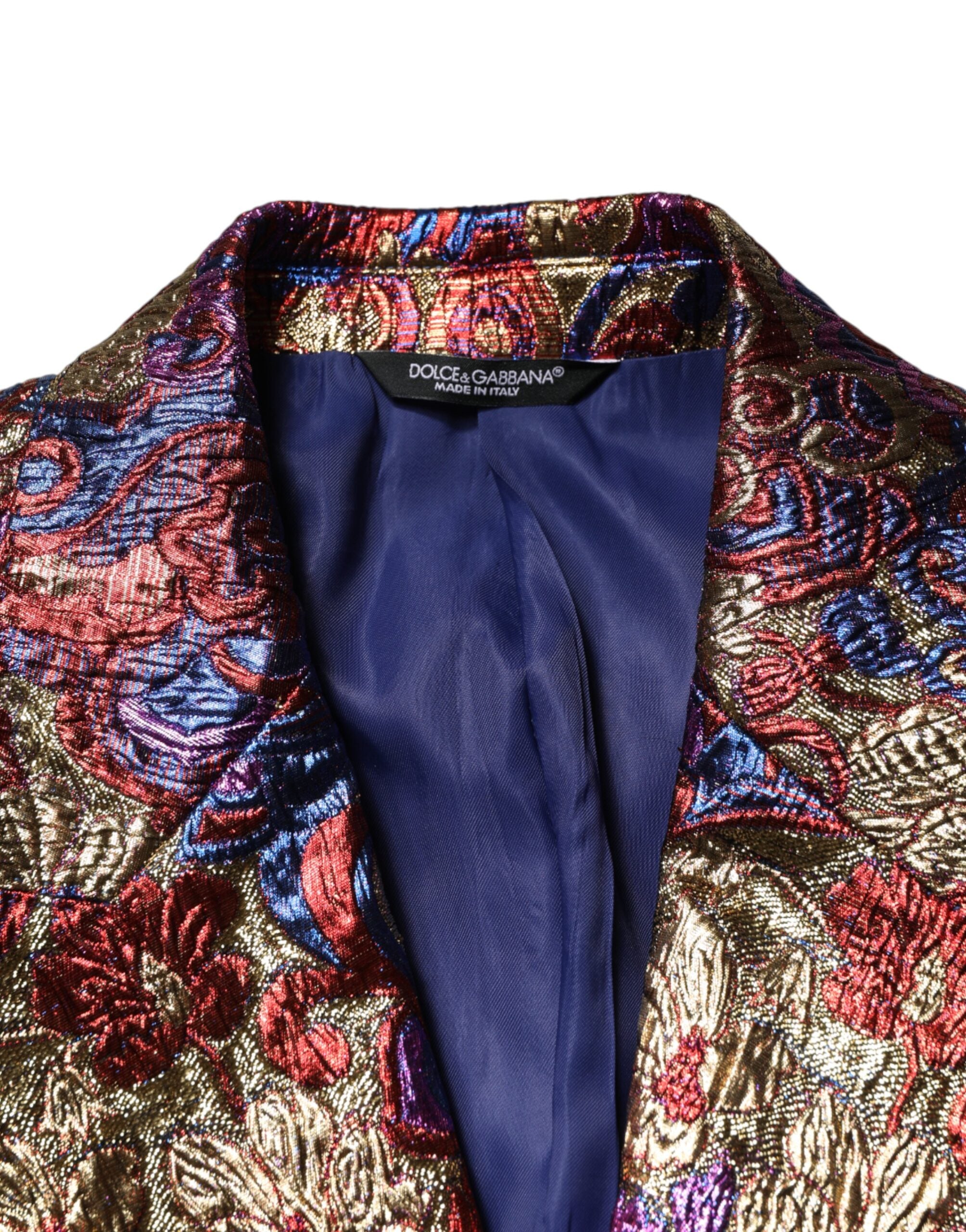 Dolce & Gabbana Mehrfarbiger Jacquard Einreihiger Blazer