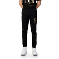 Pantalons de jogging noirs en coton Armani Exchange, vêtements de sport pour hommes avec poche latérale et couture décontractée.