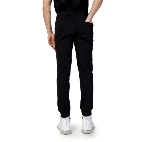 Pantalons de jogging en coton noir Armani Exchange, pantalons de sport confortables pour homme.