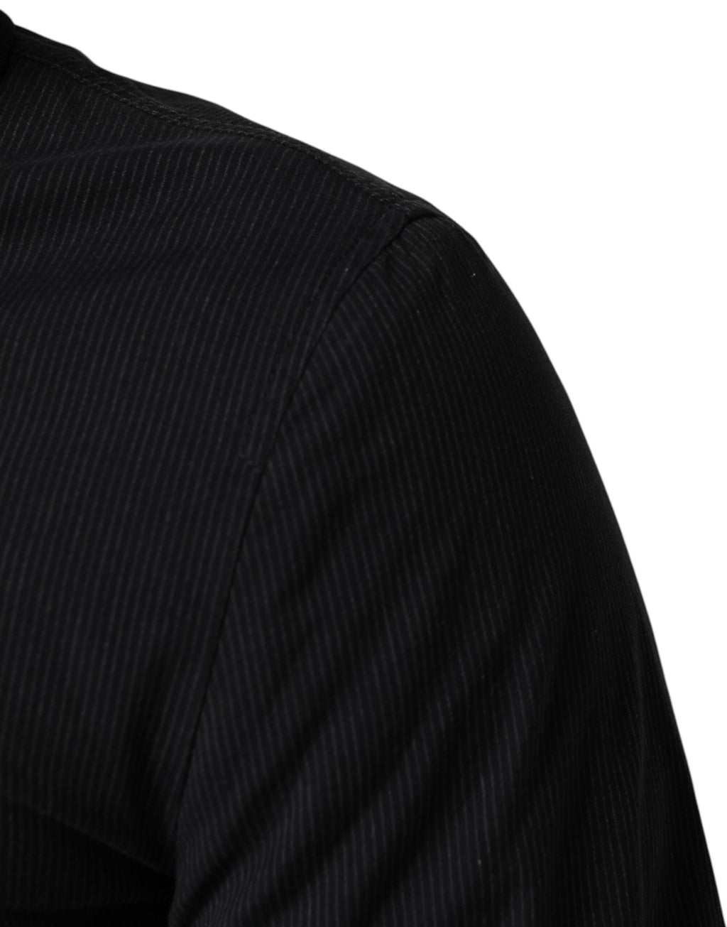 Veste bomber homme Dolce & Gabbana en coton bleu foncé avec fermeture éclair complète et col côtelé.